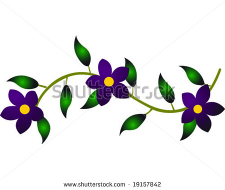 450x380 Vine Flower Clipart