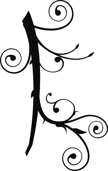 378x595 Tribal Corner Vine Clip Art