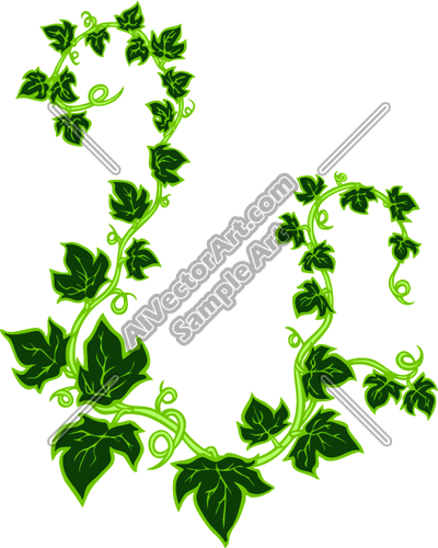400x500 Ivy Leaf Vine Clip Art