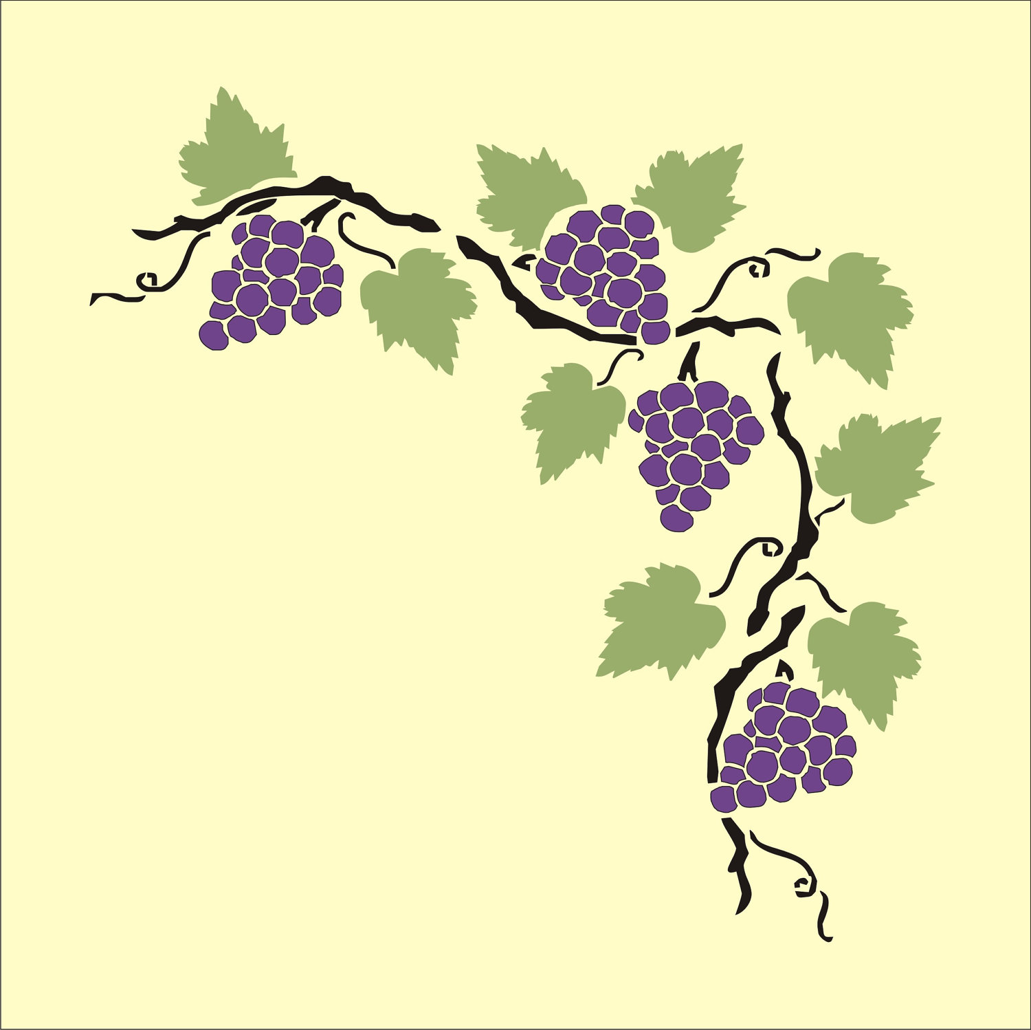 1500x1498 Grape Vine Clip Art Many Interesting Cliparts