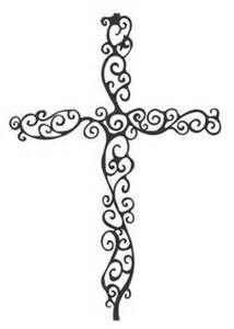 214x300 Cross With Vines Clip Art