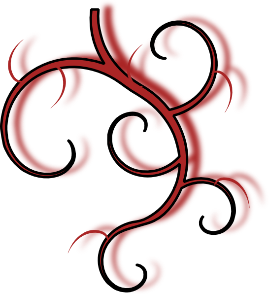 546x596 Red Tribal Vine Clip Art