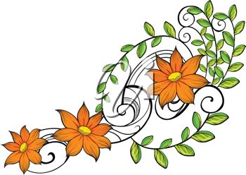350x248 Vine Clipart Beautiful Flower