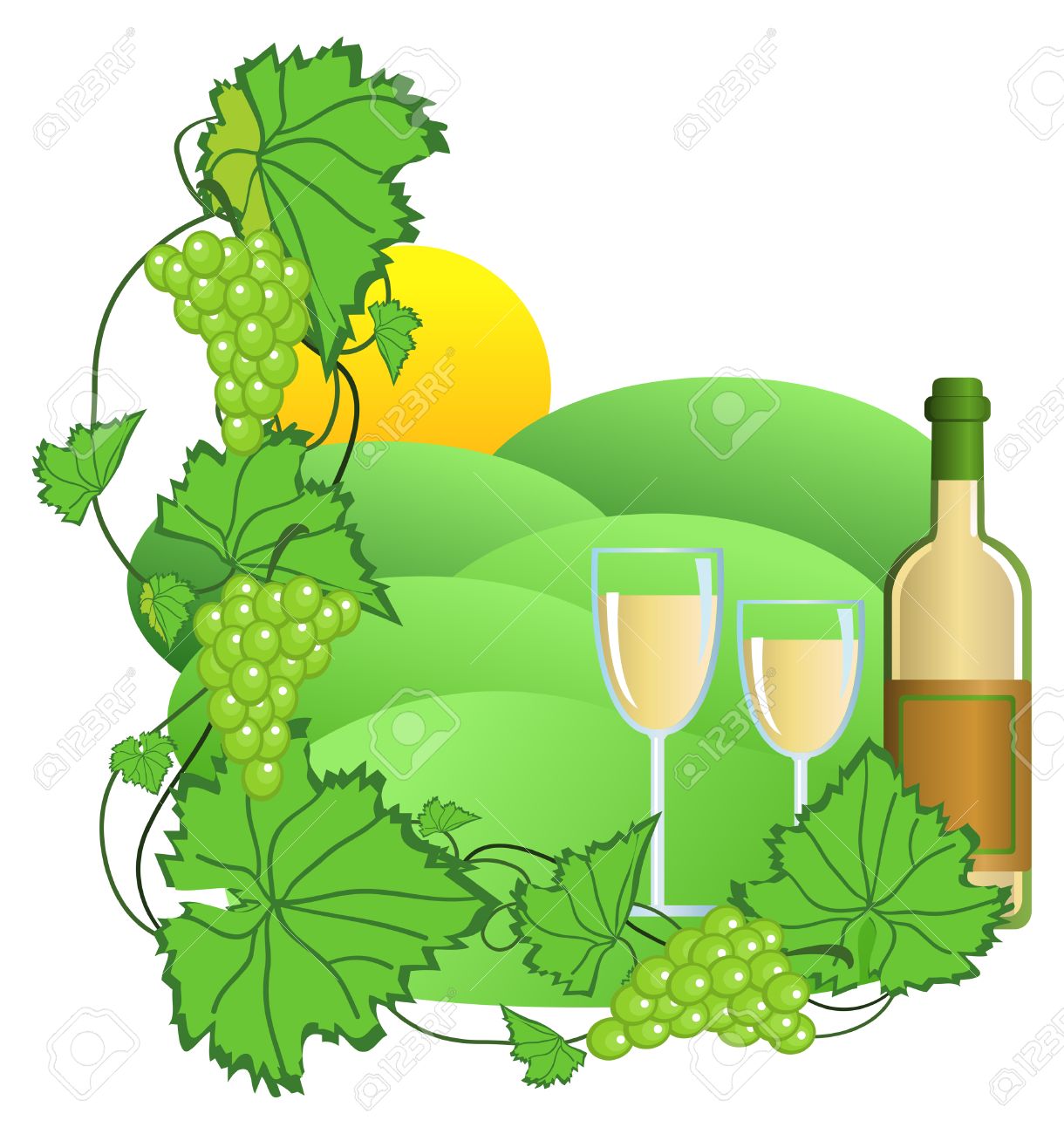 1220x1300 Clip Art Of Wine Vineyard Royalty Free Cliparts, Vectors,