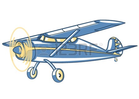 450x321 Plane Drawing On White Background. Illustration Clip Art Royalty