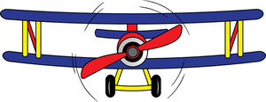 300x116 Vintage Airplane Clipart Free
