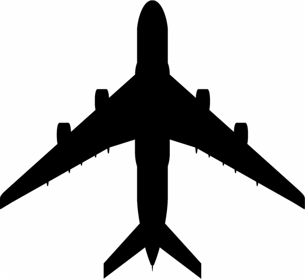 600x549 Airplane Silhouette Free Vector In Adobe Illustrator Ai ( Ai
