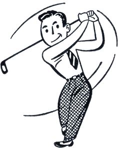 236x296 Retro Golf Clip Art