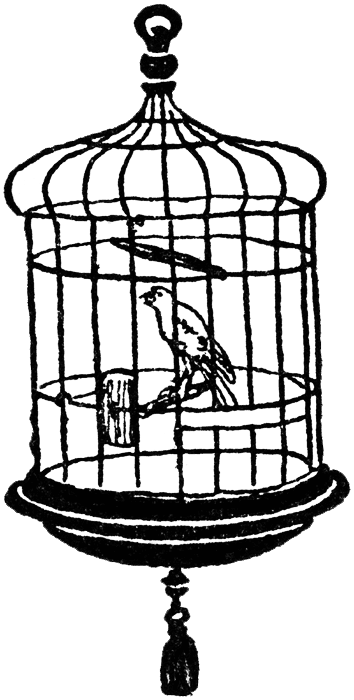 354x700 Bird Cage Transparent Clipart