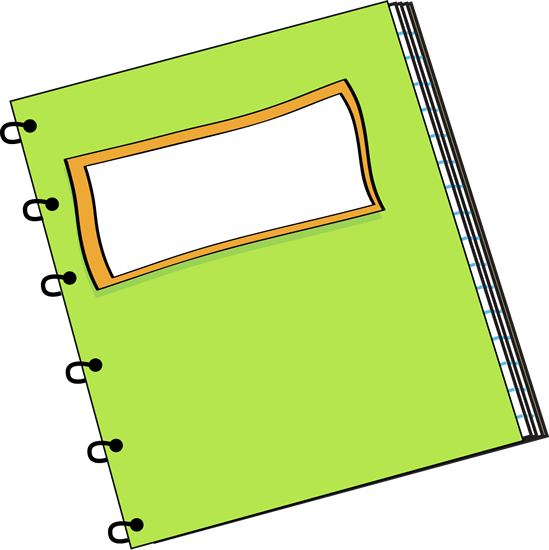 549x550 Green Notebook With A Blank Label Clip Art