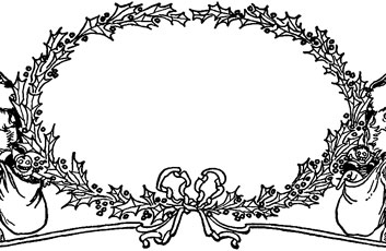 353x230 Vintage Christmas Santa With Food Clip Art!