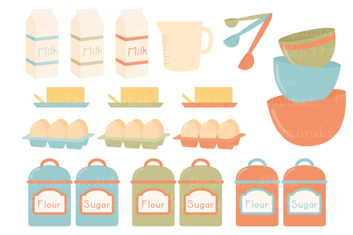 1160x772 Vintage Baking Clipart Amp Vectors By Amanda Ilkov