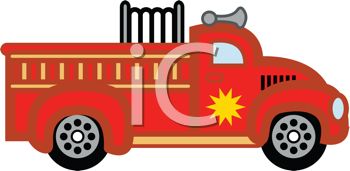 350x171 Vintage Fire Truck Clipart