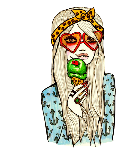 407x500 Vintage Girl Drawing Wallpaper