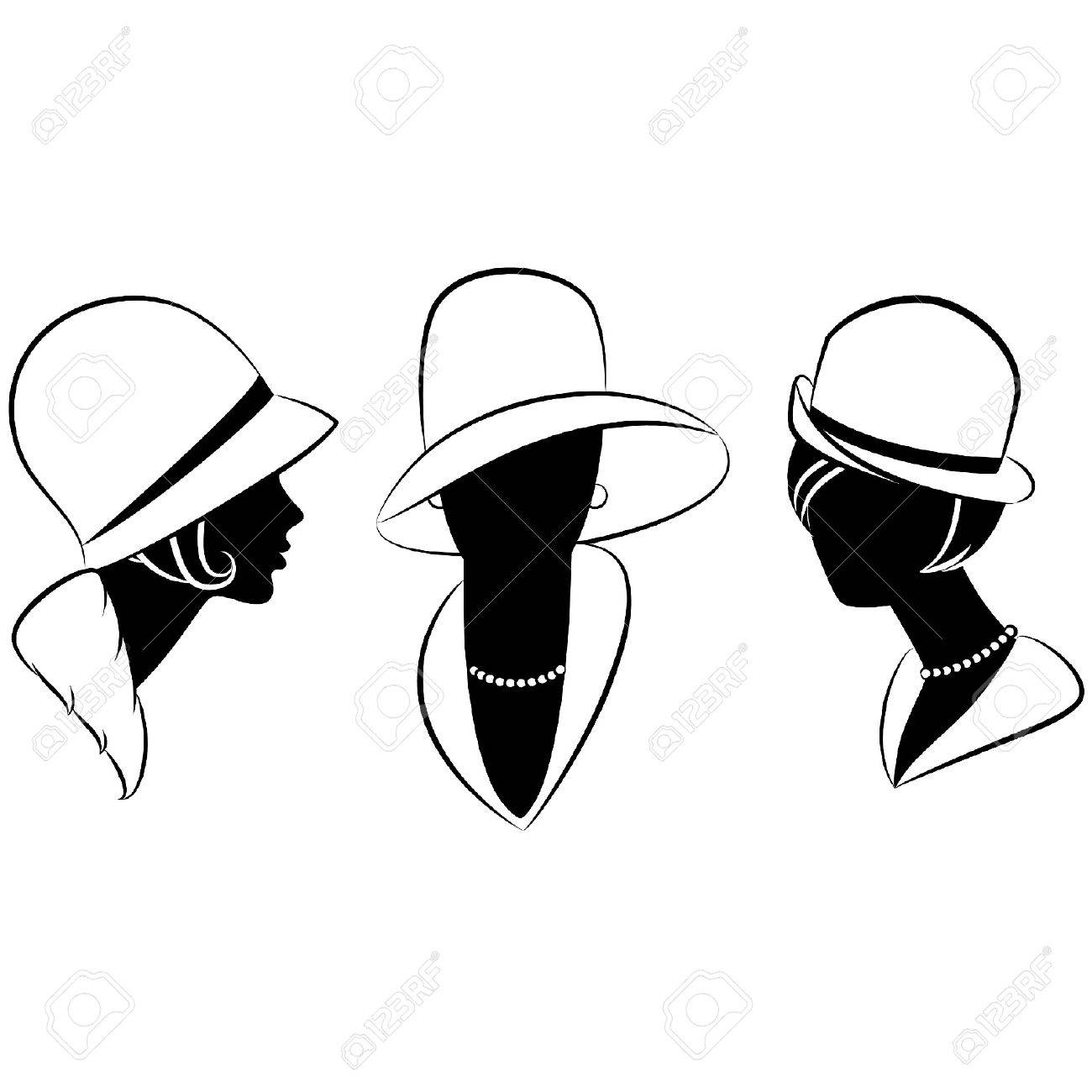 1300x1300 Vintage Girl Fashion Drawing