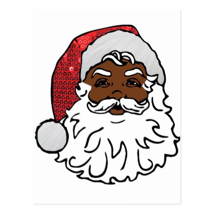 422x422 Black Santa Claus Postcard