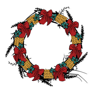 300x300 Retro Leaf Flower Branch Drawing Royalty Free Stock Image