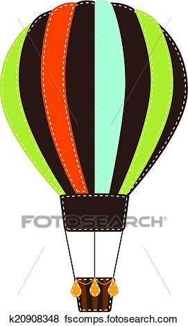 271x470 Clip Art Of Vintage Or Retro Hot Air Balloon On Transparent