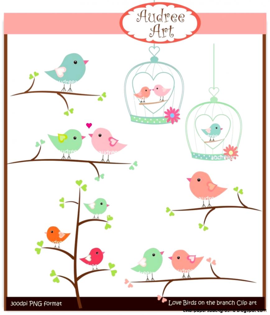 869x1015 Vintage Love Bird Clipart Wallpapers Background