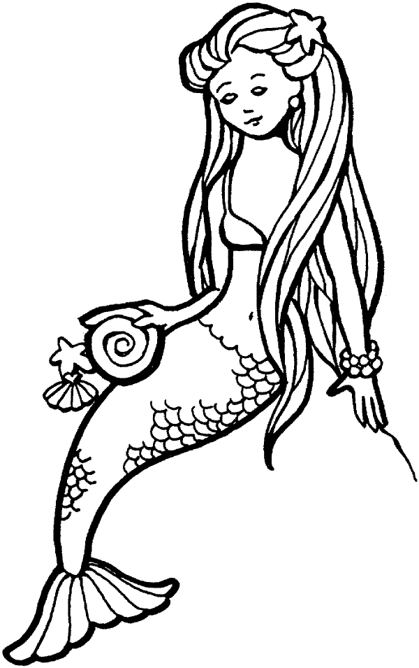 600x955 Mermaid Black And White Cartoon Pictures Of Mermaids Free Download