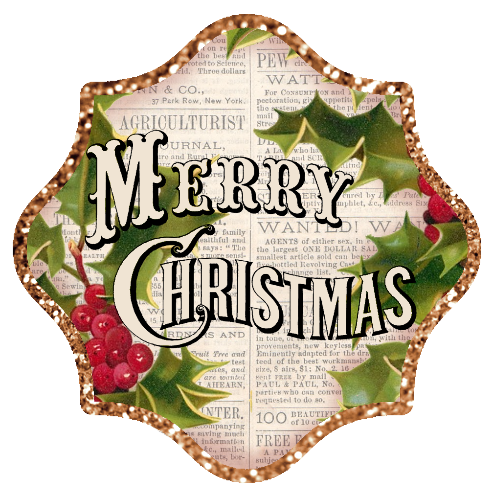 Vintage Merry Christmas Clipart | Free download on ClipArtMag