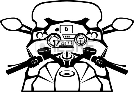 450x307 Dude On The Vintage Motorcycle Vector Illustration Clip Art