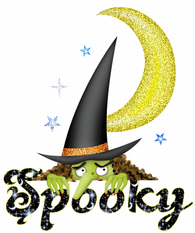 394x471 Spooky Witch Sparkle Graphic Vintage Halloween