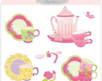 340x270 Tea Party Clip Art Etsy