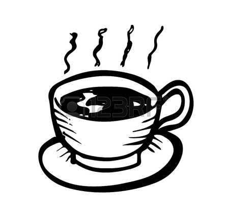 450x421 Coffee Tree Branch Freehand Pencil Drawing Isolated On White