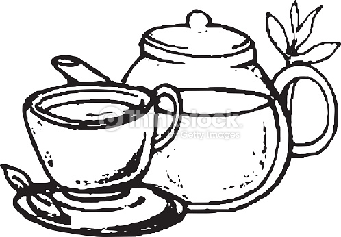 498x346 Drawn Teacup Tea Kettle