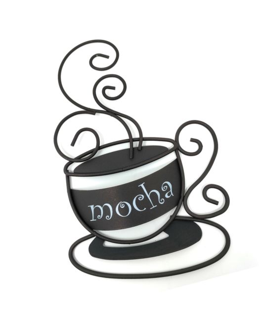 524x640 Wall Sculptures Set Of 3 Metal Coffee Cup Latte Hang Art