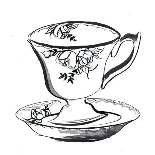 Vintage Teacup Drawing | Free download on ClipArtMag