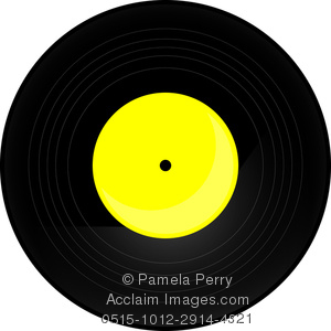 300x300 Art Image Of A Retro Vinyl Music Record Icon