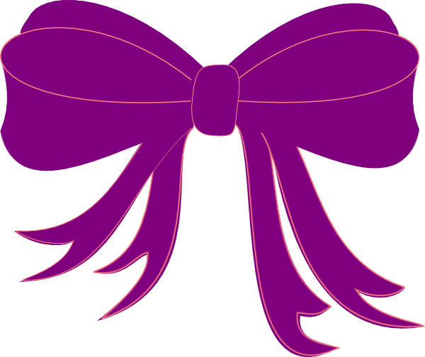 600x504 Purple Ribbon Clip Art