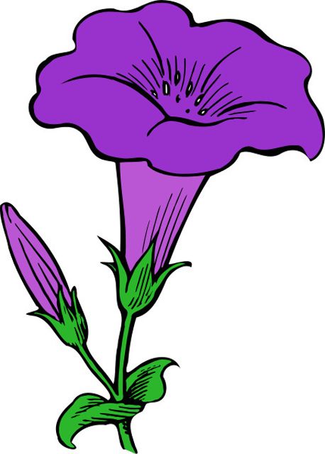 Violet Flower Clipart | Free download on ClipArtMag