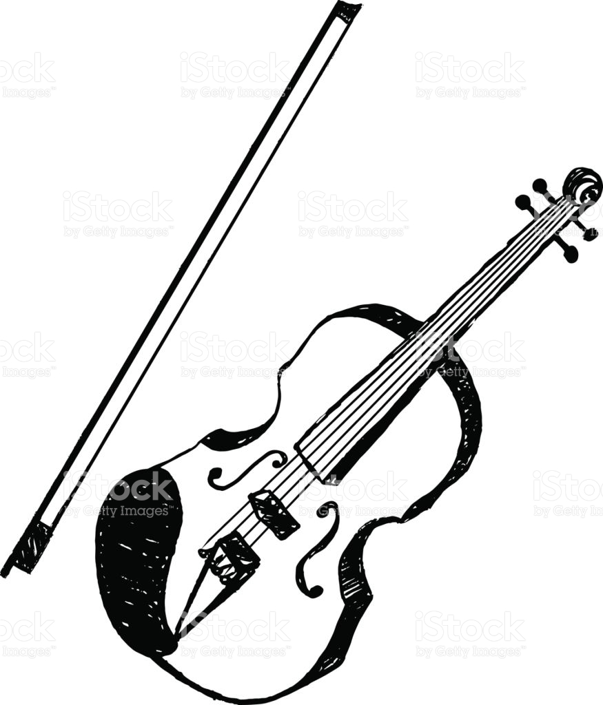 875x1024 Violin Clipart Hand Drawn
