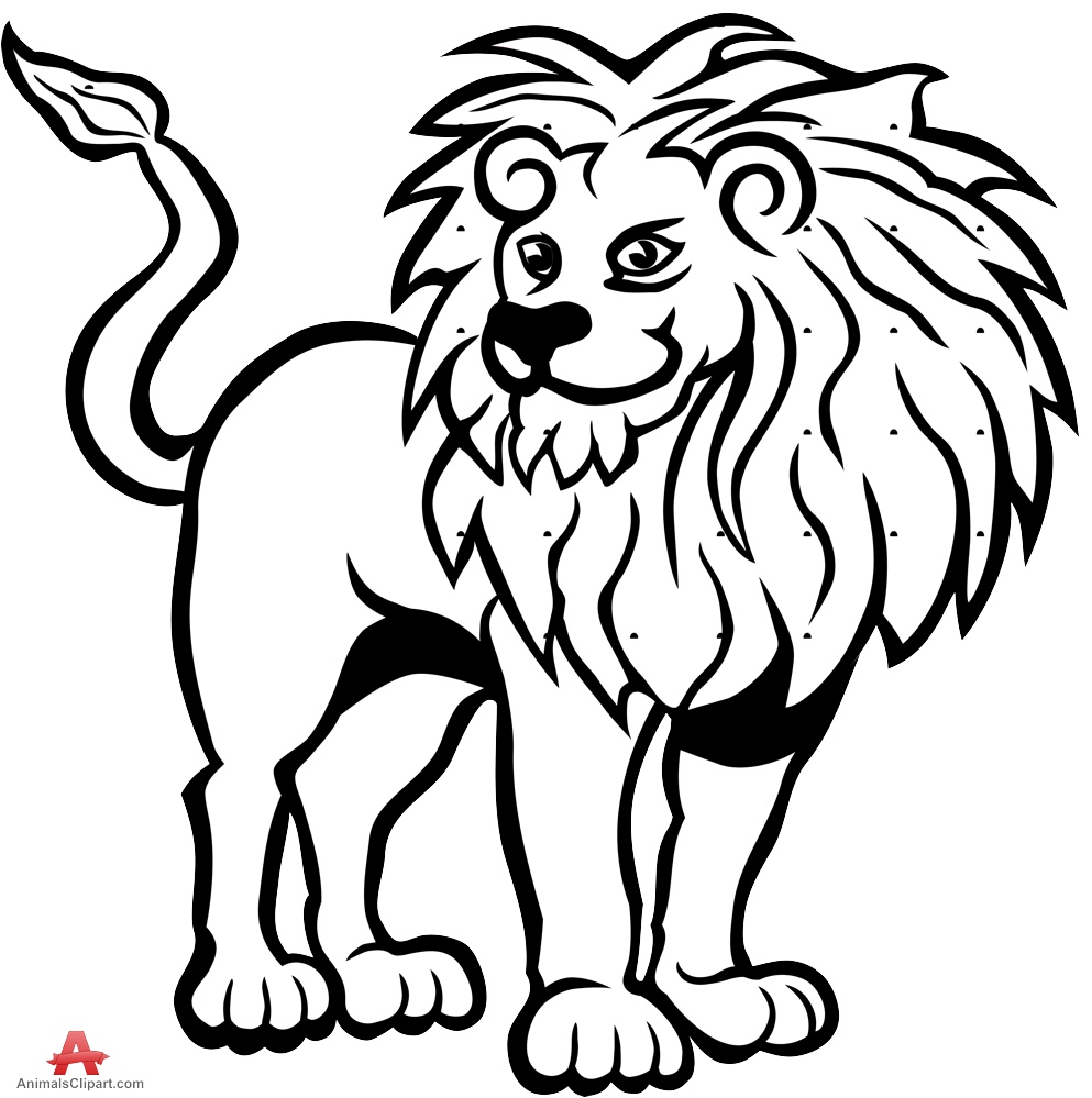 993x999 Lion Clipart Black And White
