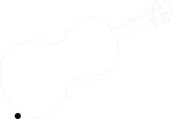 600x412 Violin In White Clip Art
