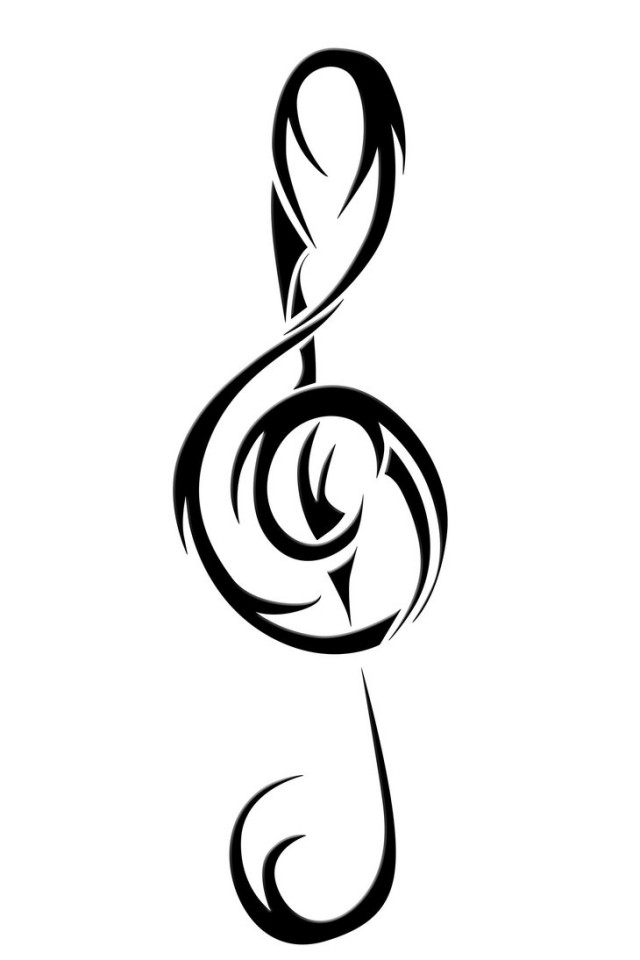 640x960 Violin Clef Clipart