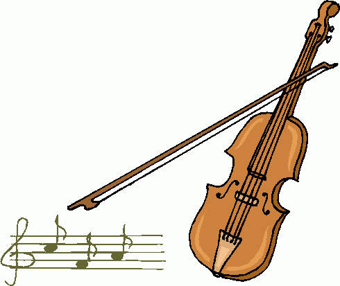 490x413 Cartoon Violin Clipart
