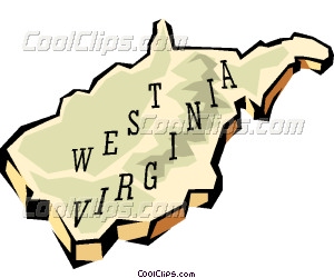 300x250 Virginia State Map Clipart