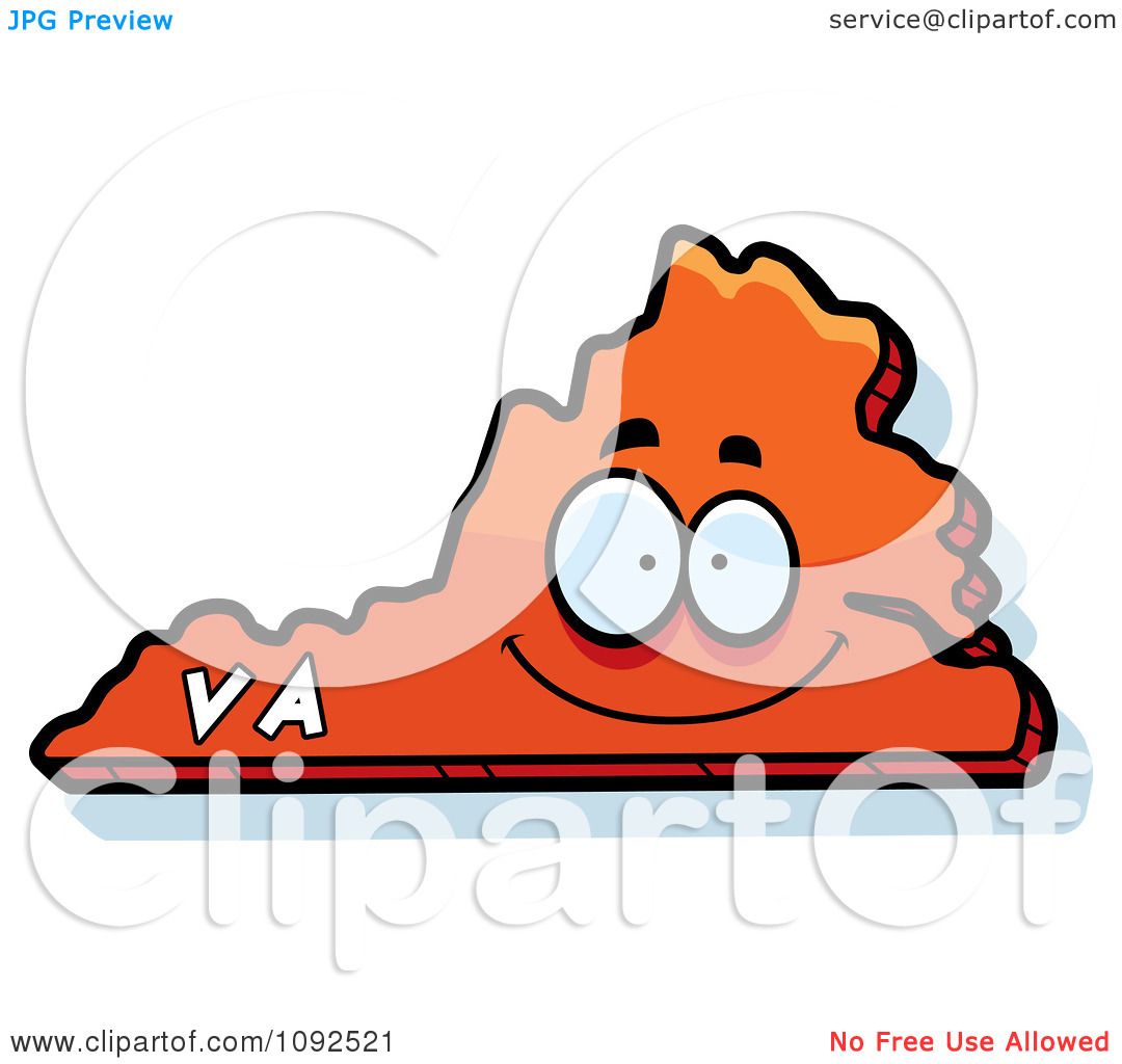 1080x1024 Clipart Happy Orange Virginia State Character