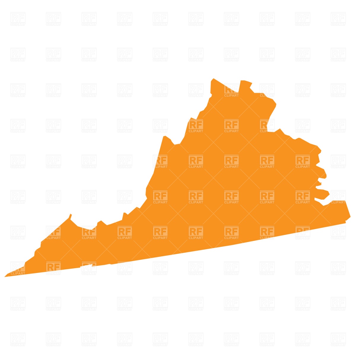 1200x1200 Virginia State Map Clipart