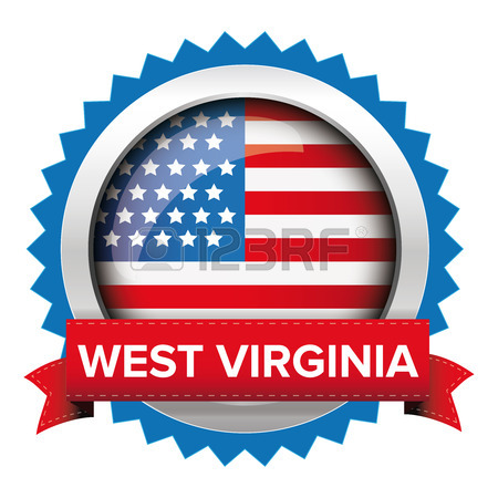 450x450 West Virginia And Usa Flag Badge Vector Royalty Free Cliparts