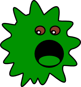 279x299 Green Virus Clip Art