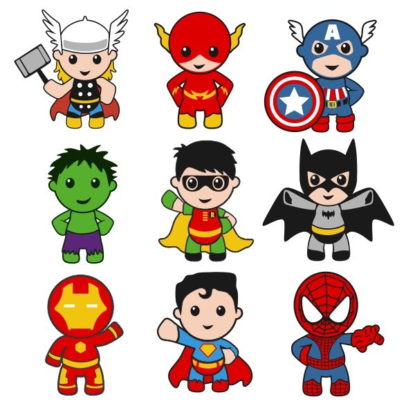 600x600 Superhero Baby Boy With Thor, Captain America, Hulk, Vision, Iron