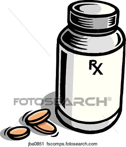 403x470 Clipart Of Bottle Of Pills Jba0851
