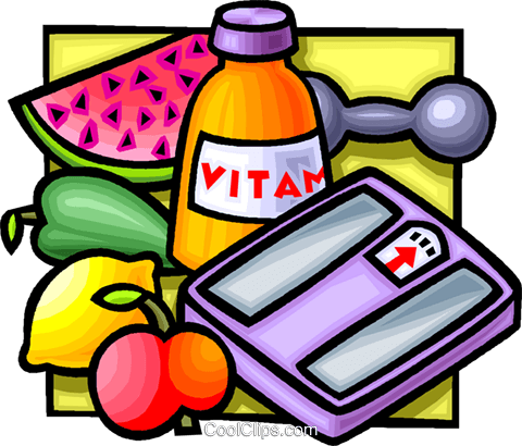 480x410 Health Foods And Vitamins Royalty Free Vector Clip Art