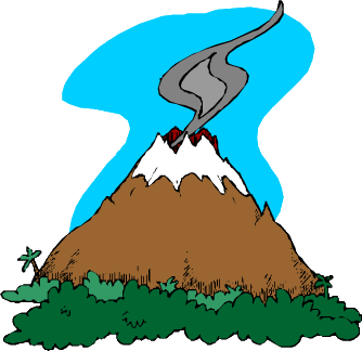 334x324 Volcano Clipart