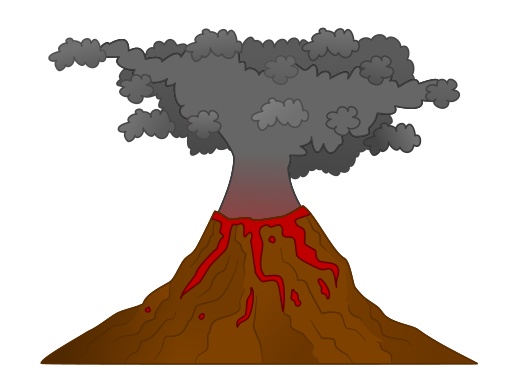 516x390 Drawing A Cartoon Volcano